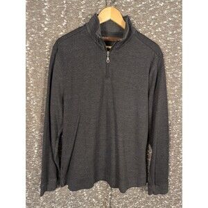 Perry Ellis Quarter Zip Long Sleeve Men's‎ Pullover Sweatshirt Size Large